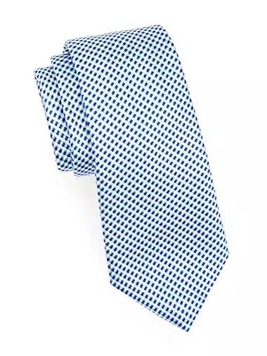 Emporio Armani Cotton Silk Square Jacquard Tie Second Hand / Selling