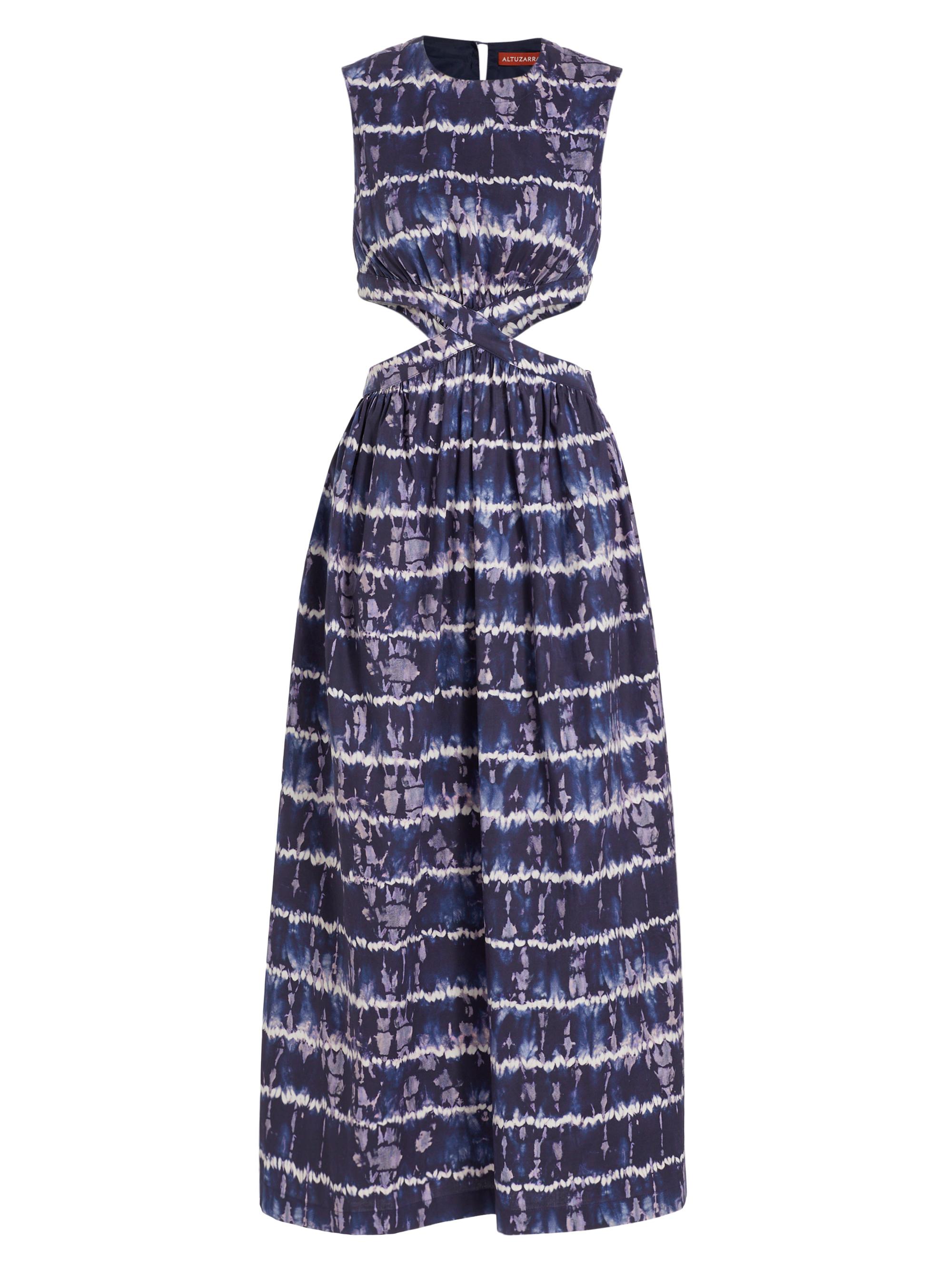 Altuzarra Women's Ashima Dyed Cut Out Midi-Dress - Berry Blue