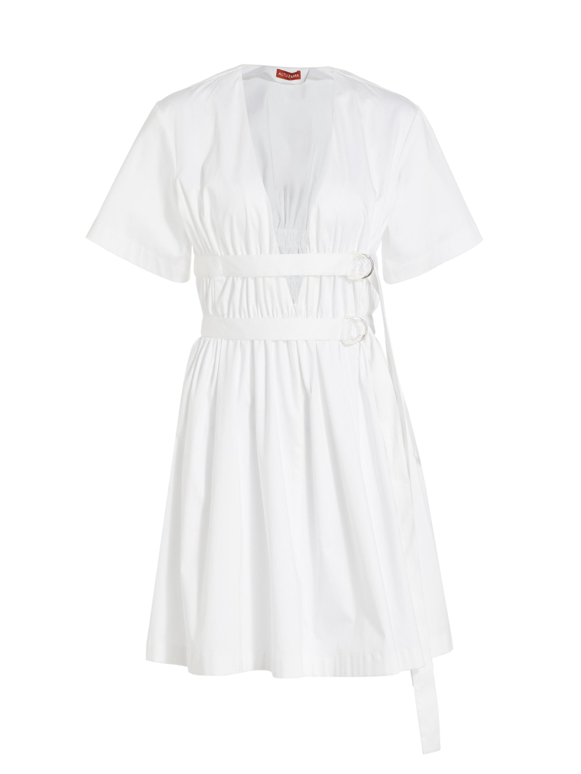 Altuzarra Women's Malik V-Neck D-Ring Minidress - Optic White