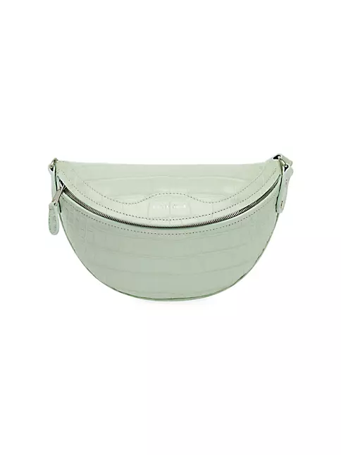 Celine - Belt Bag Triomphe Belt in Shiny Calfskin Leather - White / Grey - Size : 75 - for Women