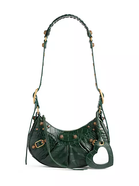 FOREST GREEN genuine crocodile Leather waist Bag/body /travel bag