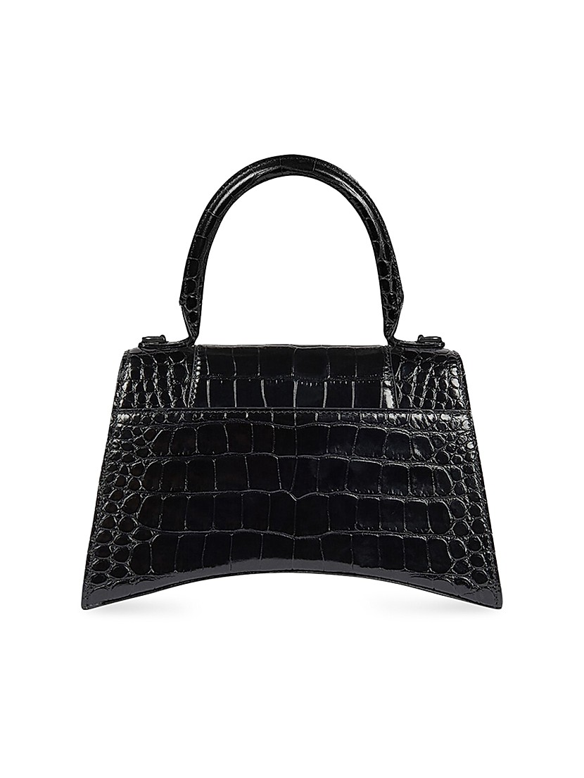 Shop Balenciaga Hourglass XS Handbag Crocodile Embossed Shop Balenciaga Hourglass XS Handbag Crocodile Embossed