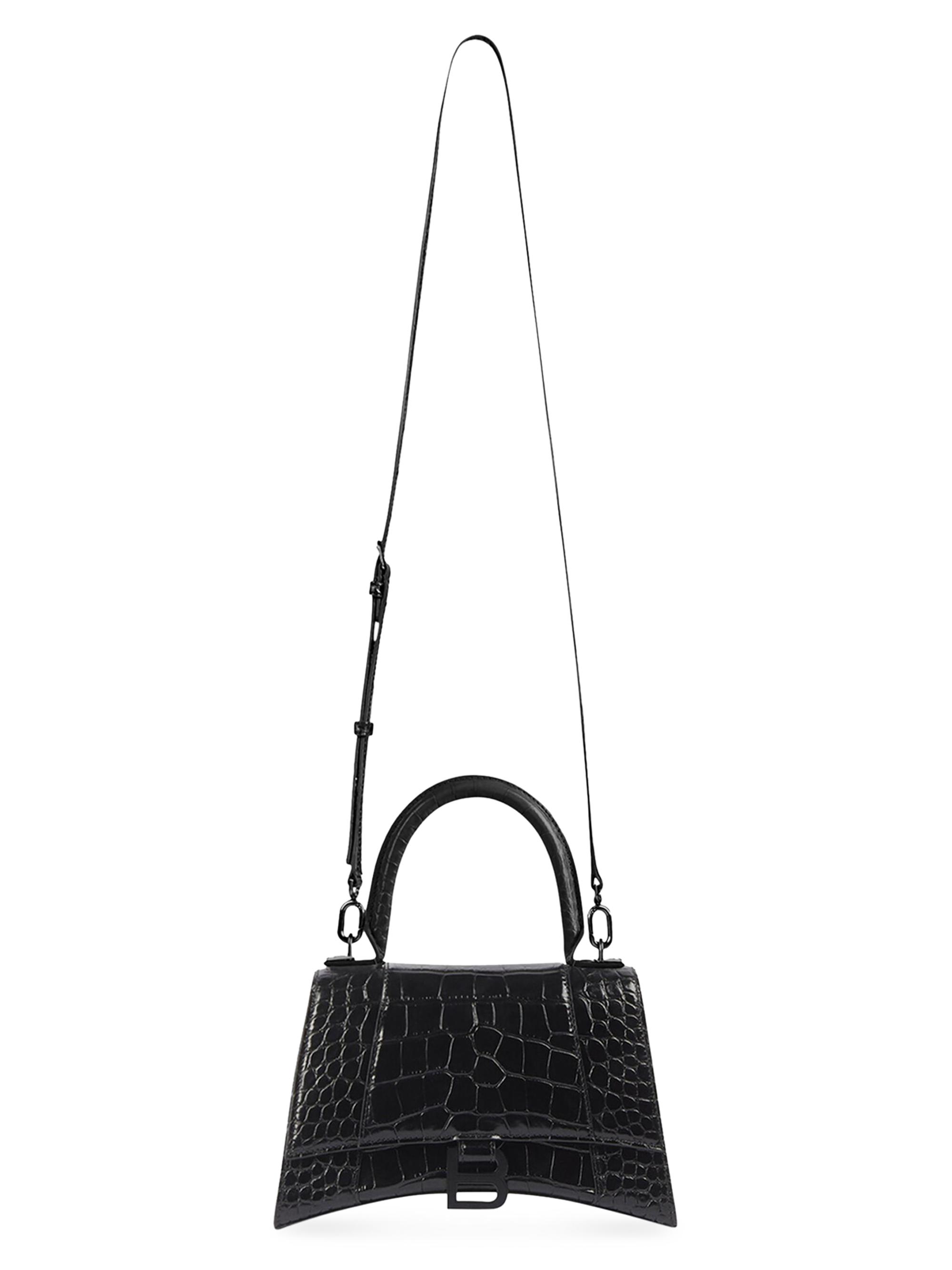 Balenciaga Hourglass XS Handbag Crocodile Embossed | Saks Fifth Avenue