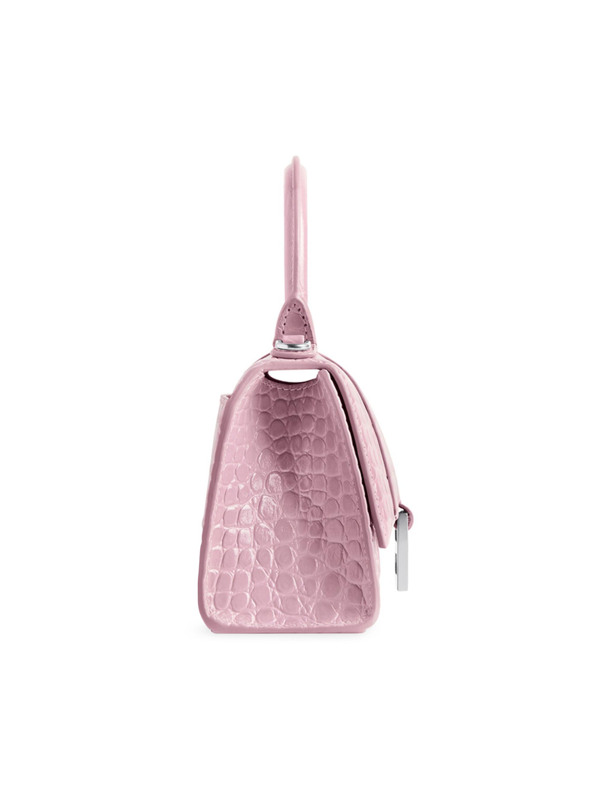 Balenciaga Hourglass XS Handbag Crocodile Embossed | Saks Fifth Avenue
