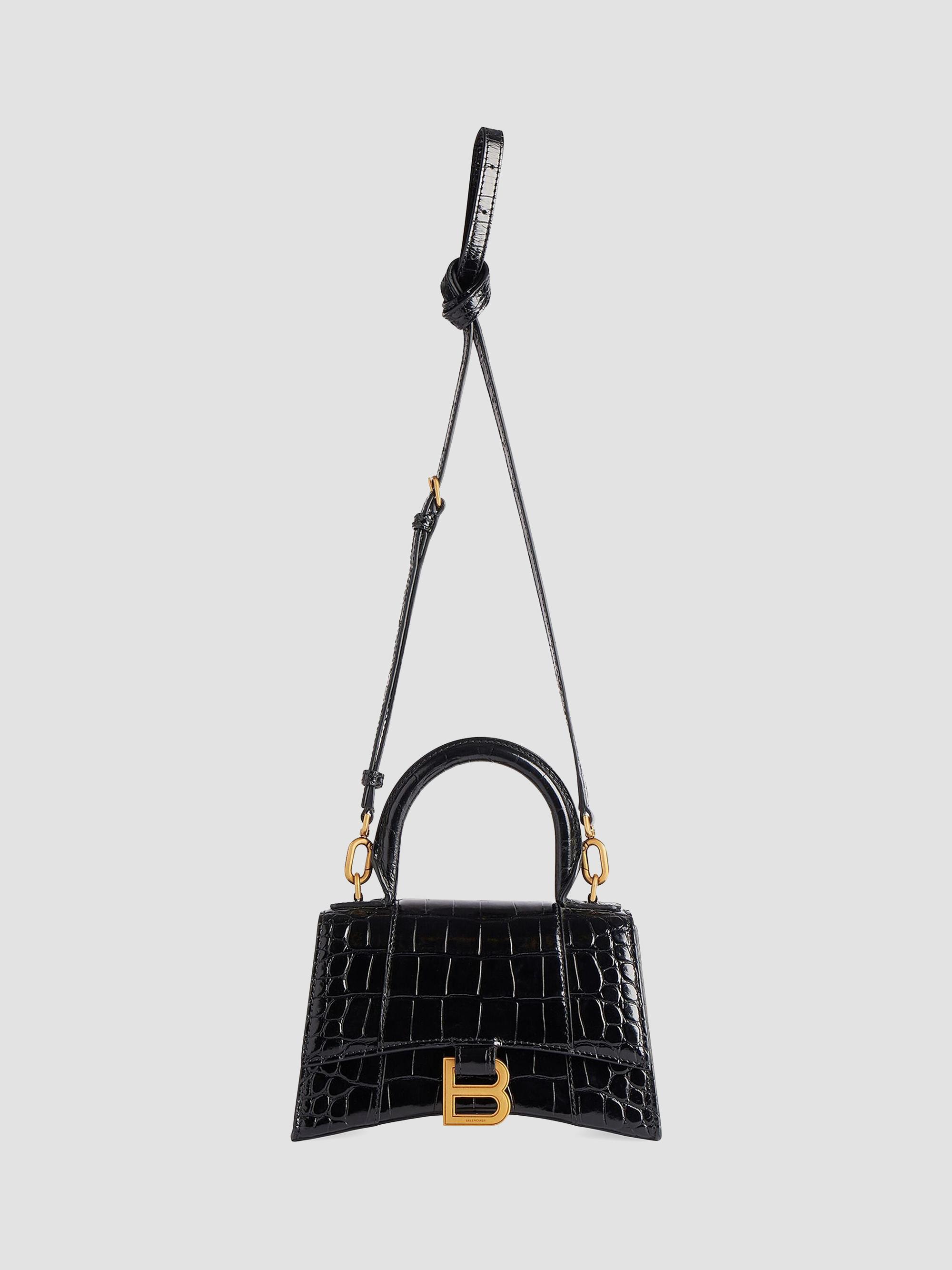 Balenciaga Hourglass XS Handbag Crocodile Embossed | Saks Fifth Avenue