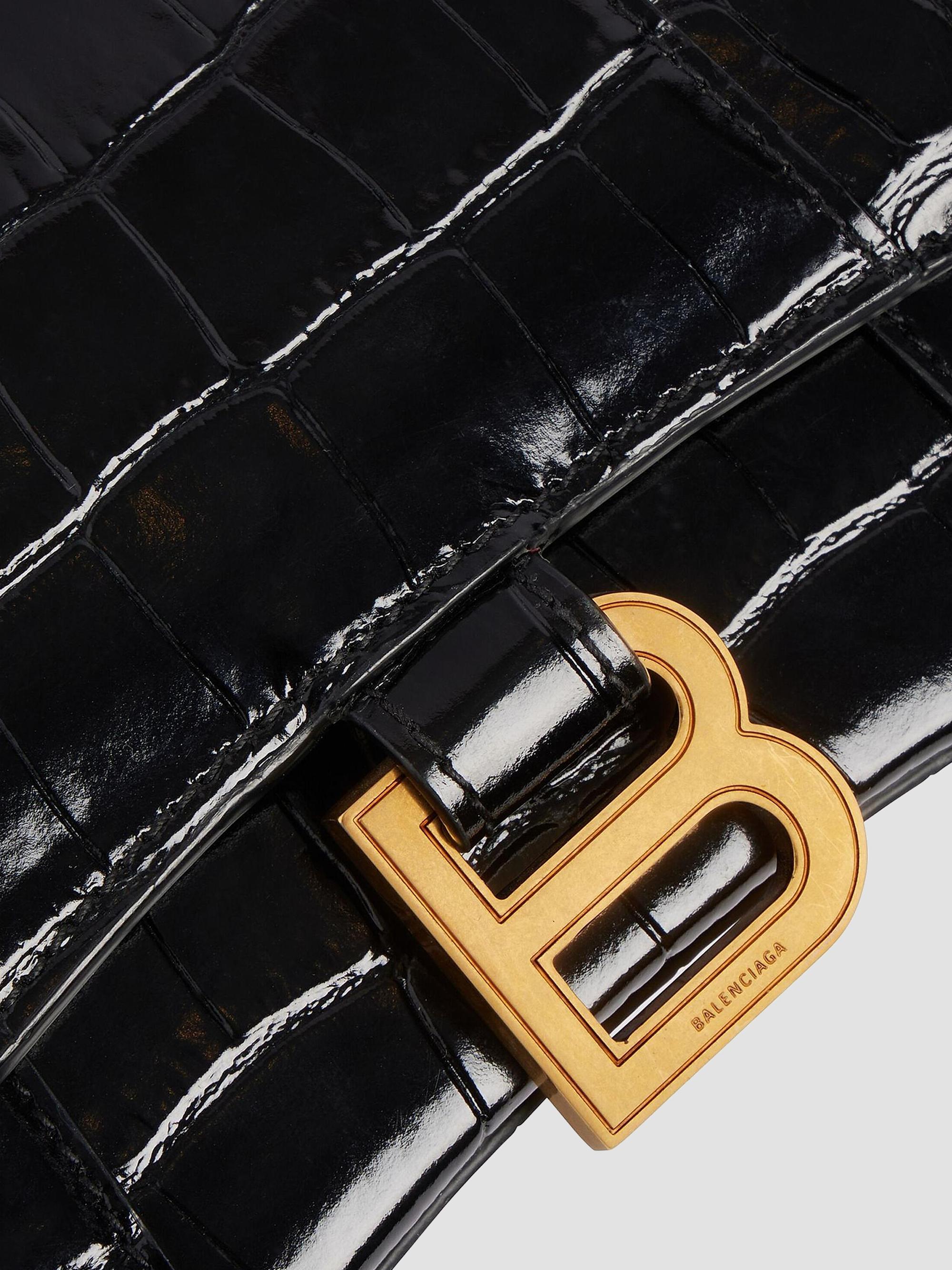Balenciaga Hourglass XS Handbag Crocodile Embossed | Saks Fifth Avenue