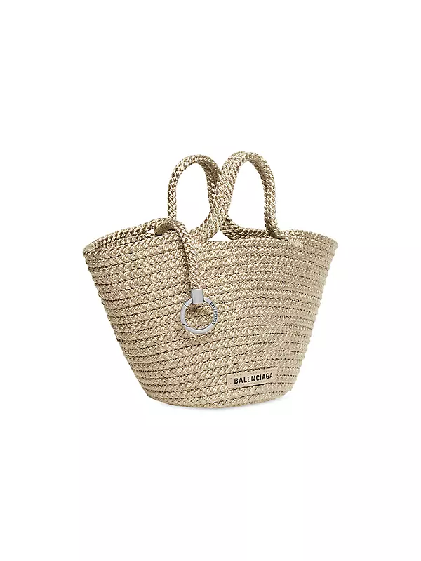 Women's Ibiza Small Basket With Strap in Black