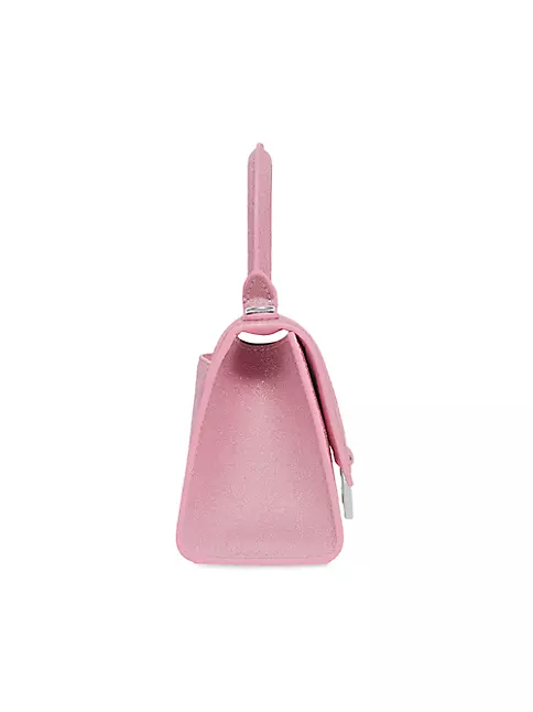 Balenciaga Mini Hourglass Denim Tote Bag - Pink