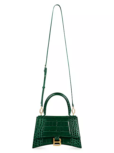 Balenciaga Hourglass Small Top Handle Bag Green