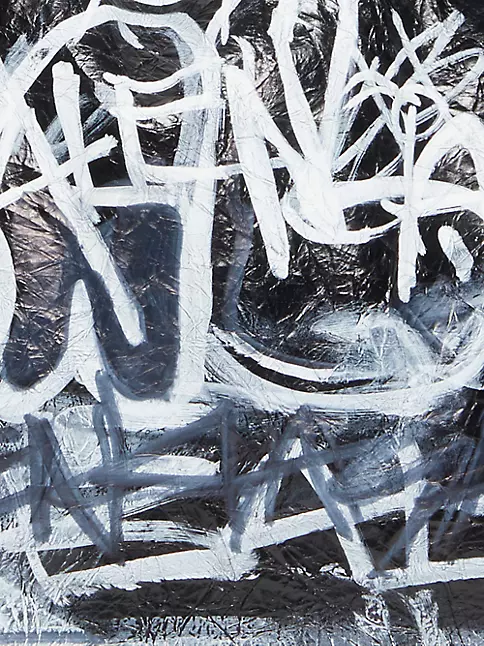 Balenciaga Crush Medium Chain Bag Graffiti - Black