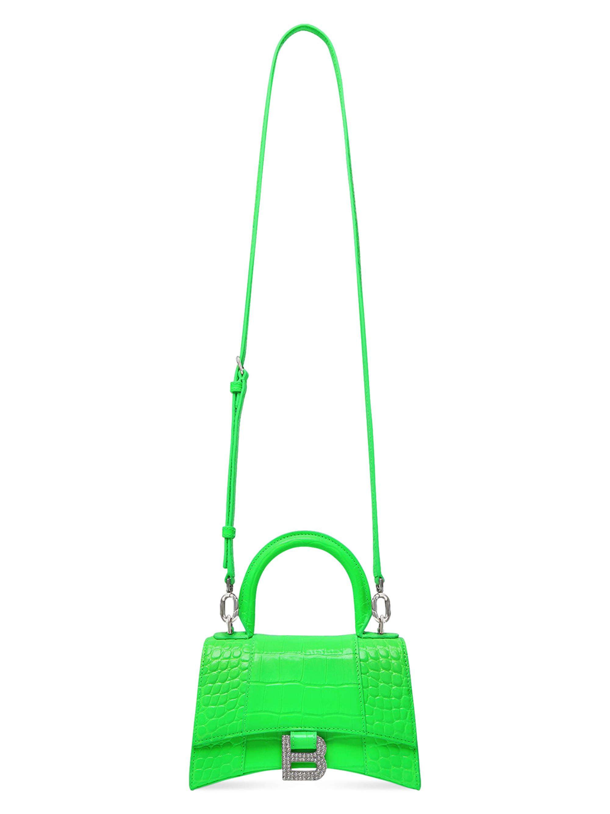 Balenciaga Hourglass XS Handbag Crocodile Embossed With