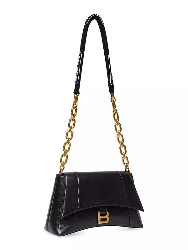 Shop Balenciaga Downtown Small Shoulder Bag With Chain Shop Balenciaga Downtown Small Shoulder Bag With Chain