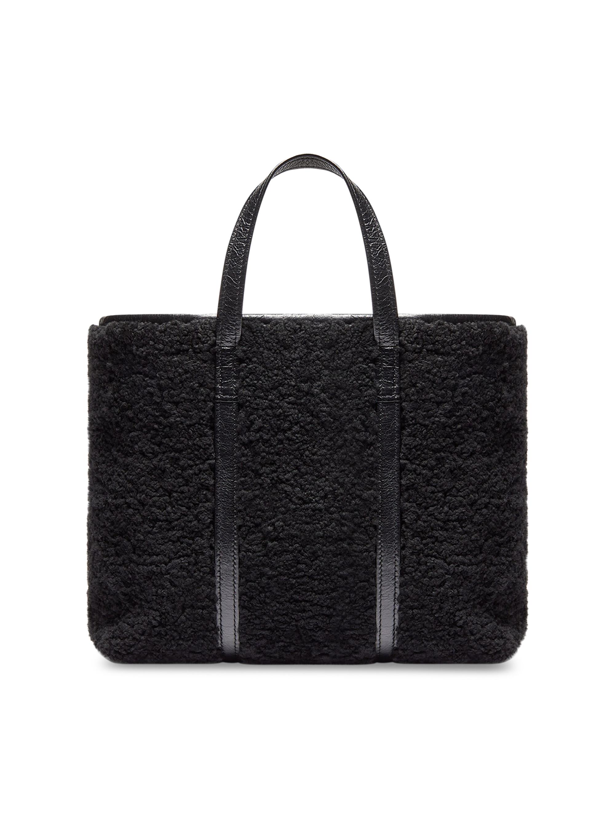 バッグ BALENCIAGA Barbes Midi Shopping Bag Balenciaga Barbes Medium East-West Shopper Bag In Shearling | Saks