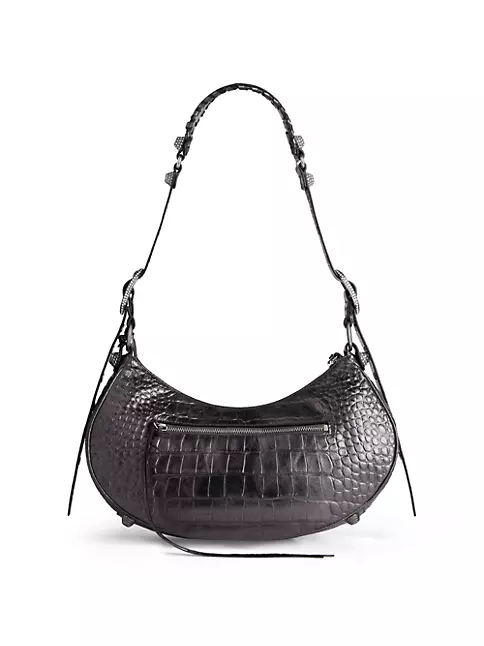 Women's 90s Designer Classic Crocodile Shoulder Handbag One Handle