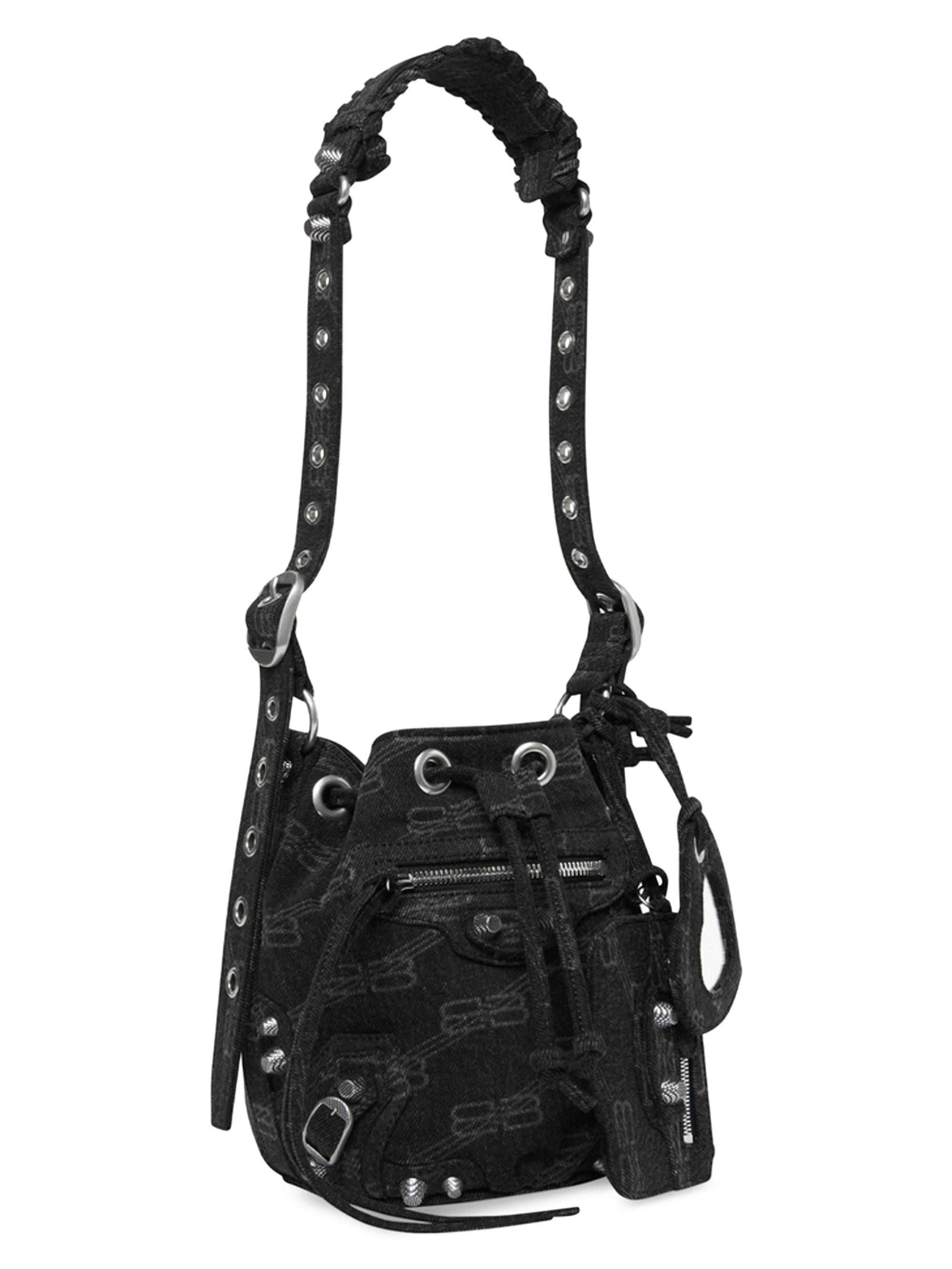 Balenciaga Le Cagole XS Bucket Bag Bb Monogram Denim | Saks Fifth