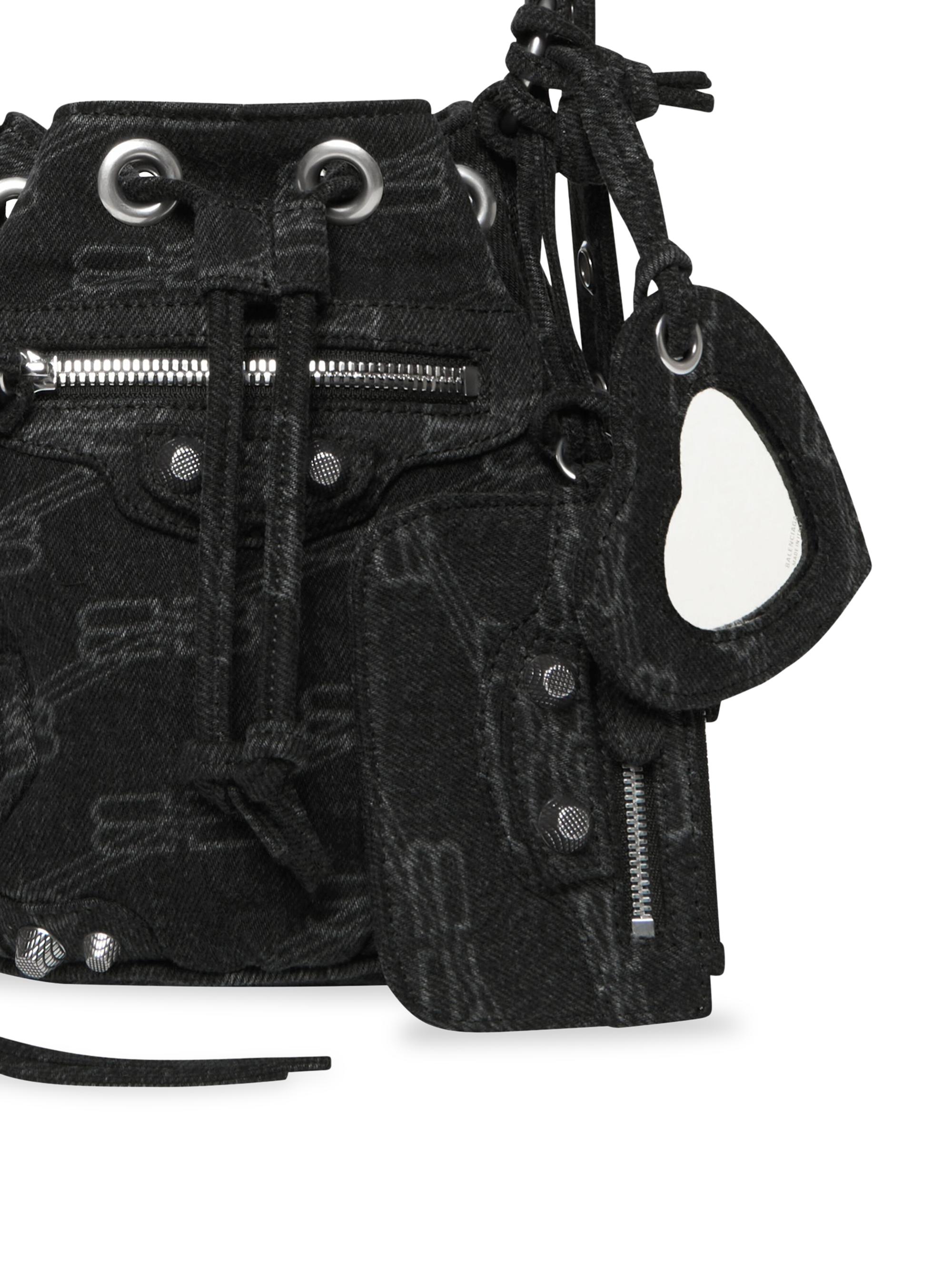 Shop Balenciaga Le Cagole XS Bucket Bag Bb Monogram Denim | Saks 
