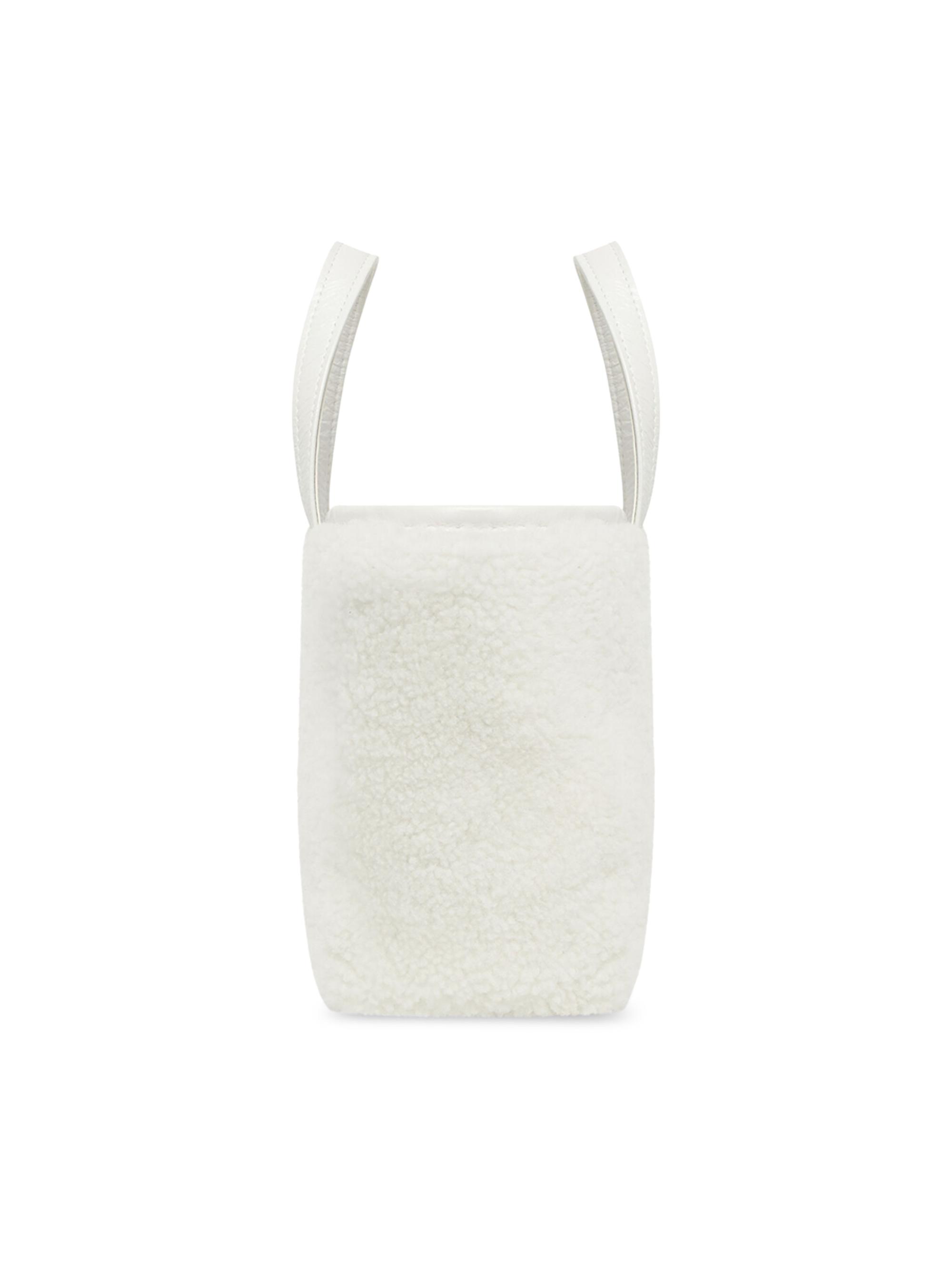 Balenciaga Barbes Small East-West Shopper Bag in Shearling | Saks
