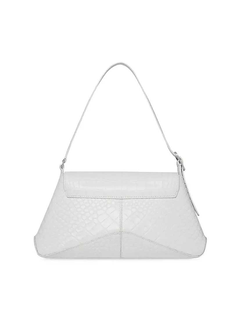 Balenciaga Shiny Croc Embossed Calfskin XX Small Flap Bag (SHF