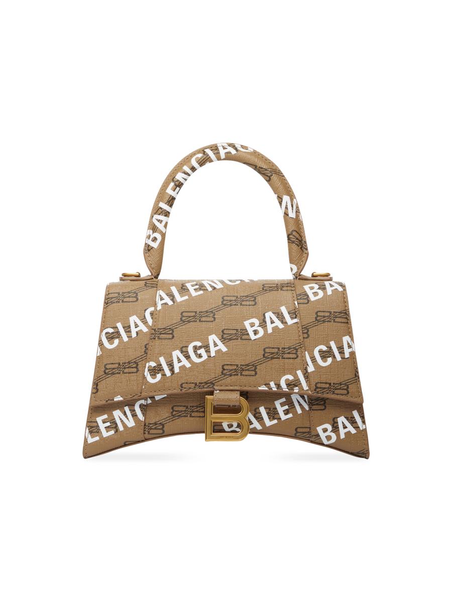 Balenciaga Hourglass Small Handbag BB Monogram Coated Canvas