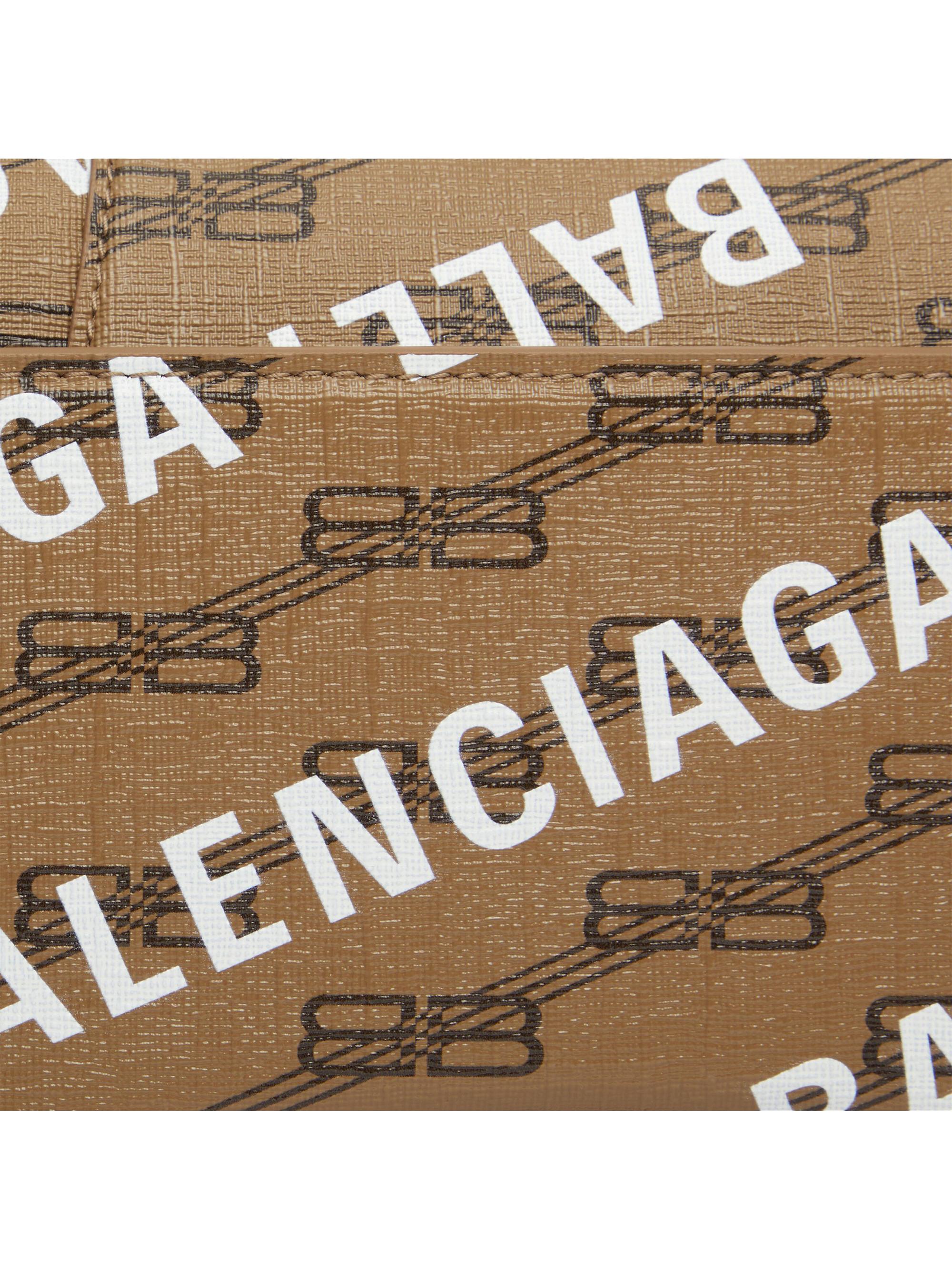 Balenciaga Hourglass Small Handbag BB Monogram Coated Canvas And