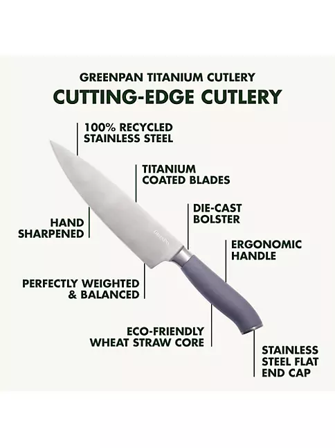 GreenPan Titanium 12-Piece Knife Block Set - Titanium