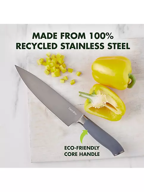 GreenPan Titanium 12-Piece Knife Block Set, Titanium Coated, Stainless  Steel, Eco-friendly, Ergonomic Grip, Slip Resistant, Balanced, Heat  Treated