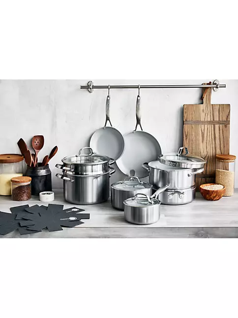 GreenPan Venice Pro 13-Piece Stainless Steel Ceramic Nonstick Cookware Set