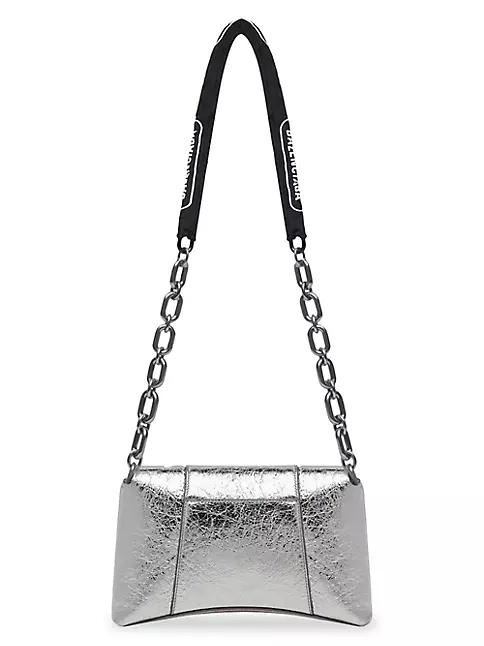 Shop Balenciaga Downtown XS Shoulder Bag With Chain Metallized