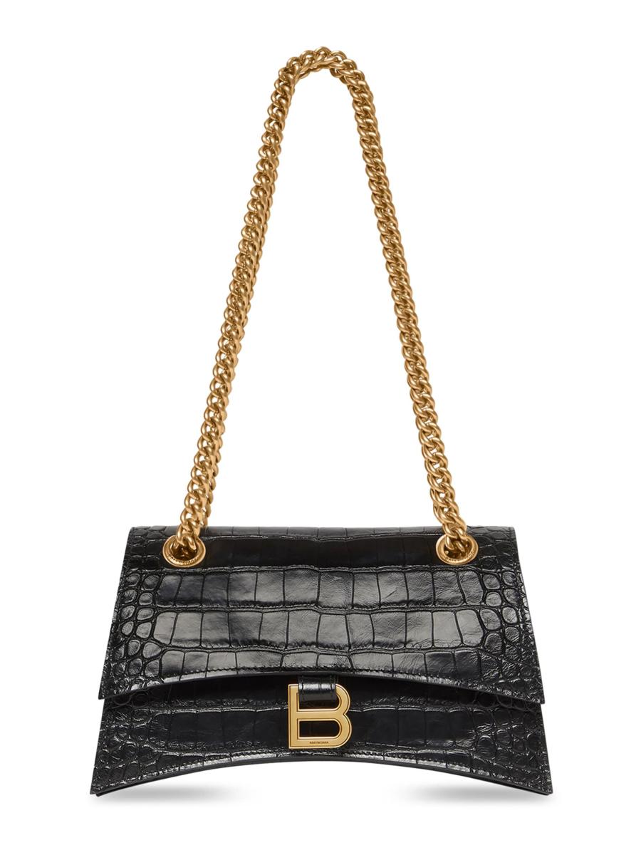 直営店☆BALENCIAGA☆ Crush SMALL クロコ調 チェーンバッグ Balenciaga Crush Small Chain Bag Crocodile Embossed | Saks