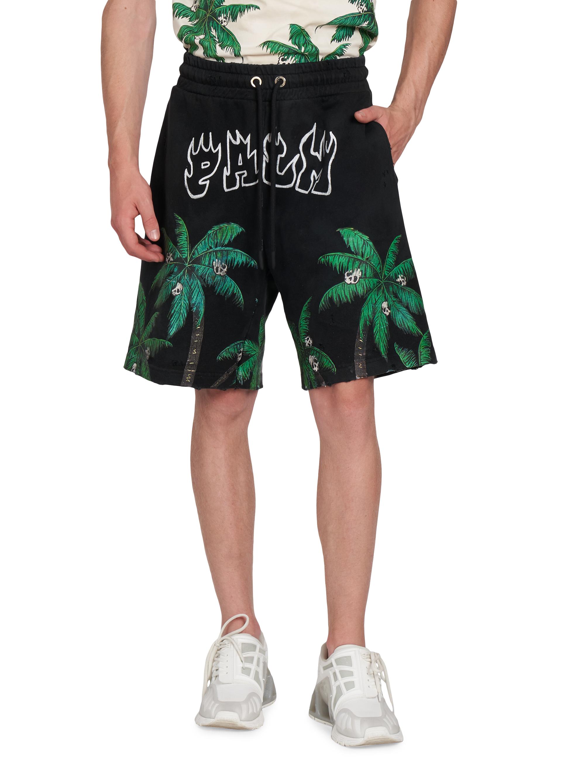 Palm Angels Palms & Skull Graphic Sweatshorts | Saks Fifth