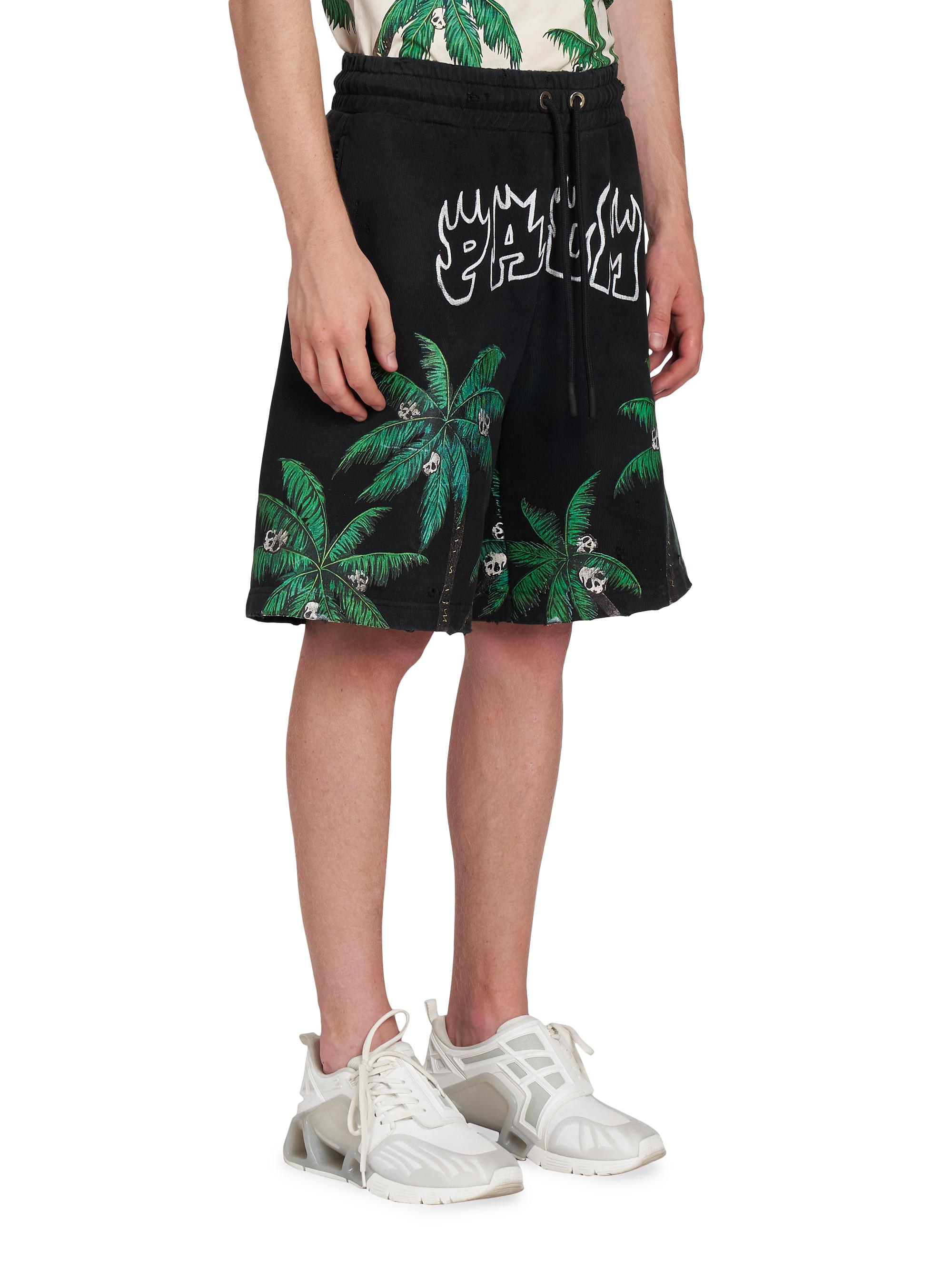Palm Angels Palms & Skull Graphic Sweatshorts | Saks Fifth