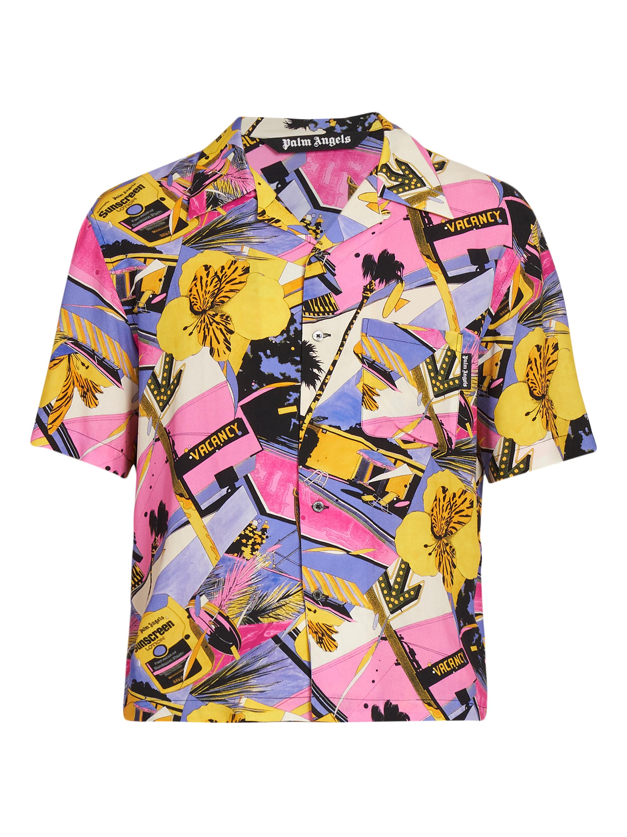 Palm Angels Men's Miami Mix Bowling Shirt