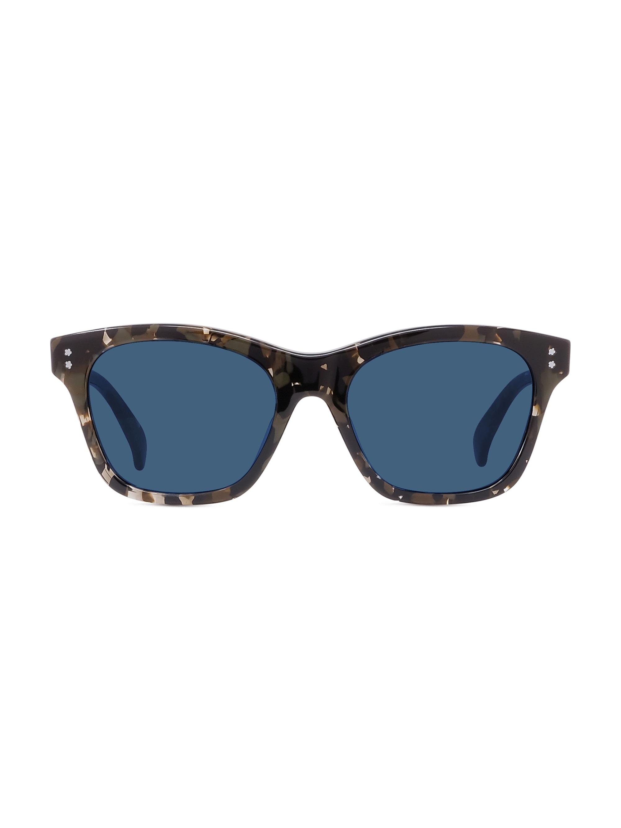 Kenzo Men's Boke Flower 56MM Square Sunglasses - Havana Blue