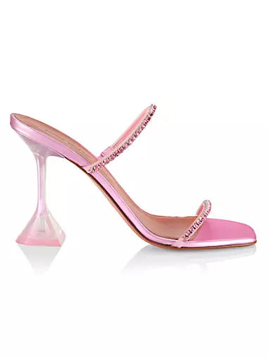 Gilda Glass Slipper Embellished Sandals