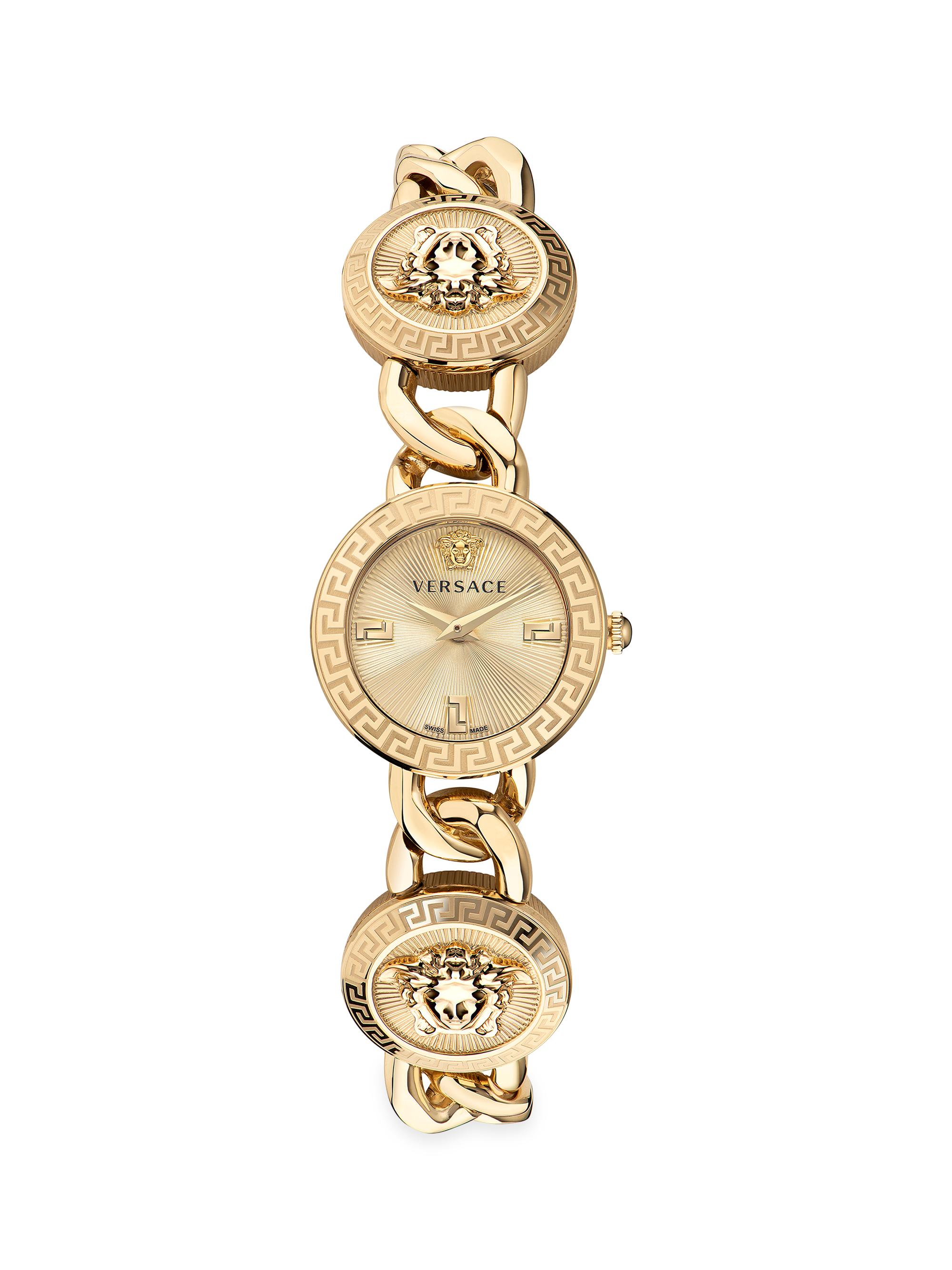 Versace Women's Ion-Plated Yellow Gold Bracelet Watch - Yellow Gold