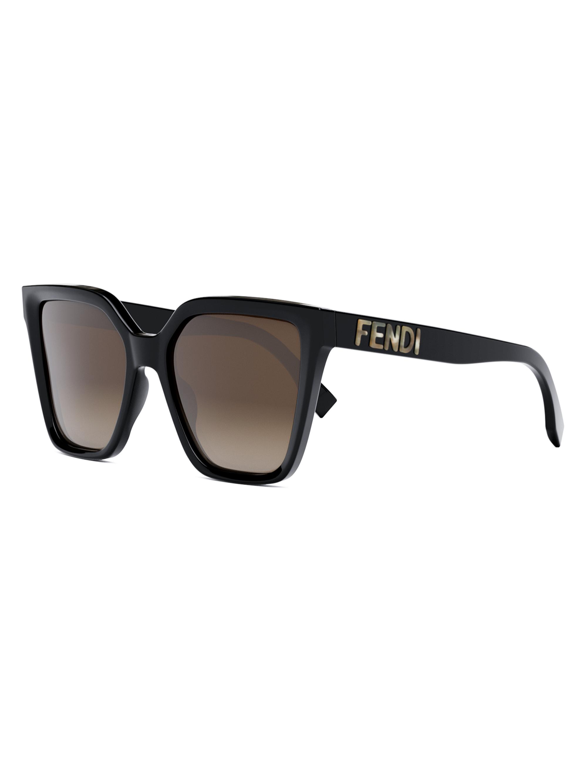 Fendi Lettering 55MM Square Sunglasses | Saks Fifth Avenue