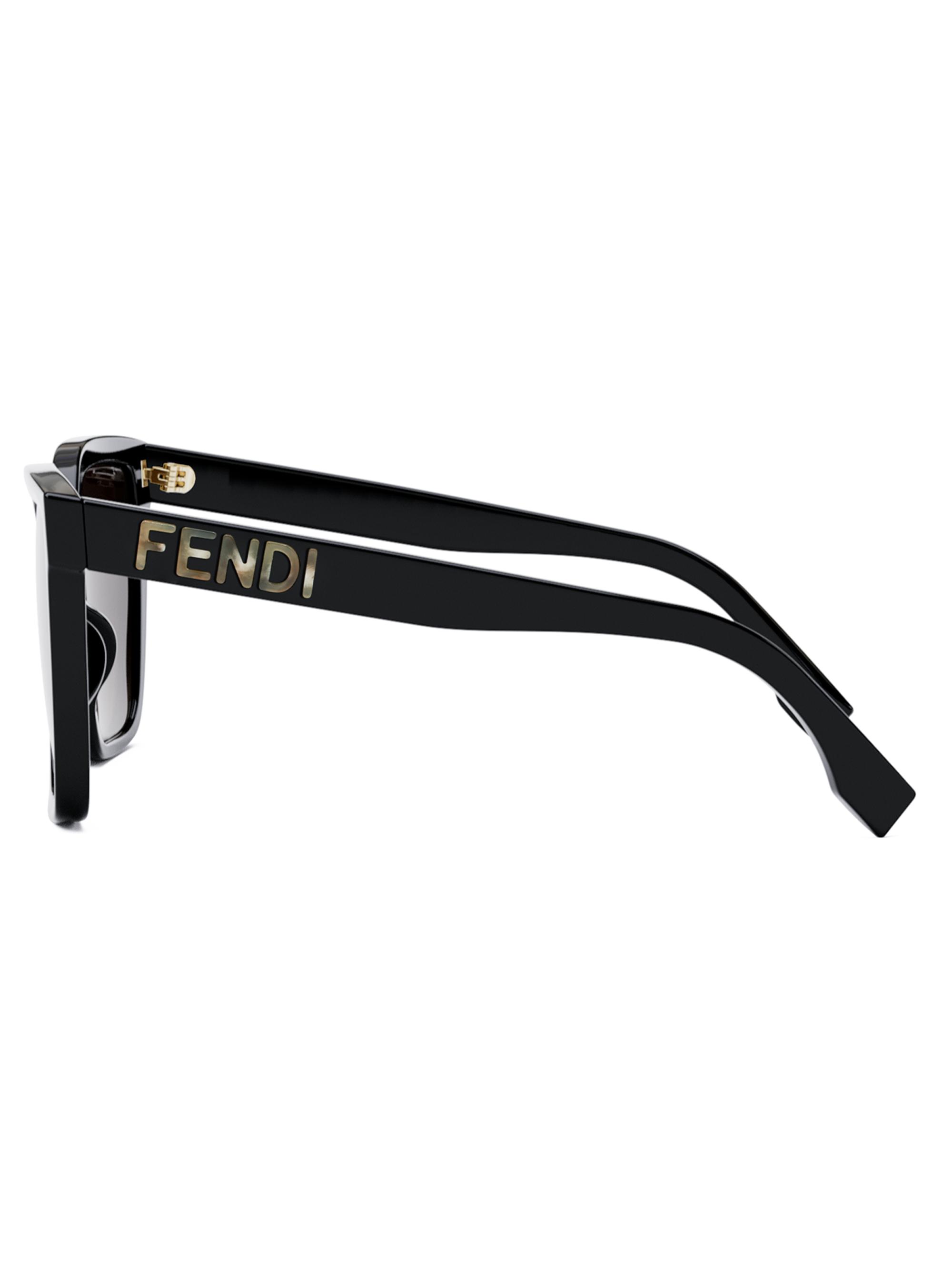 Fendi Lettering 55MM Square Sunglasses | Saks Fifth Avenue