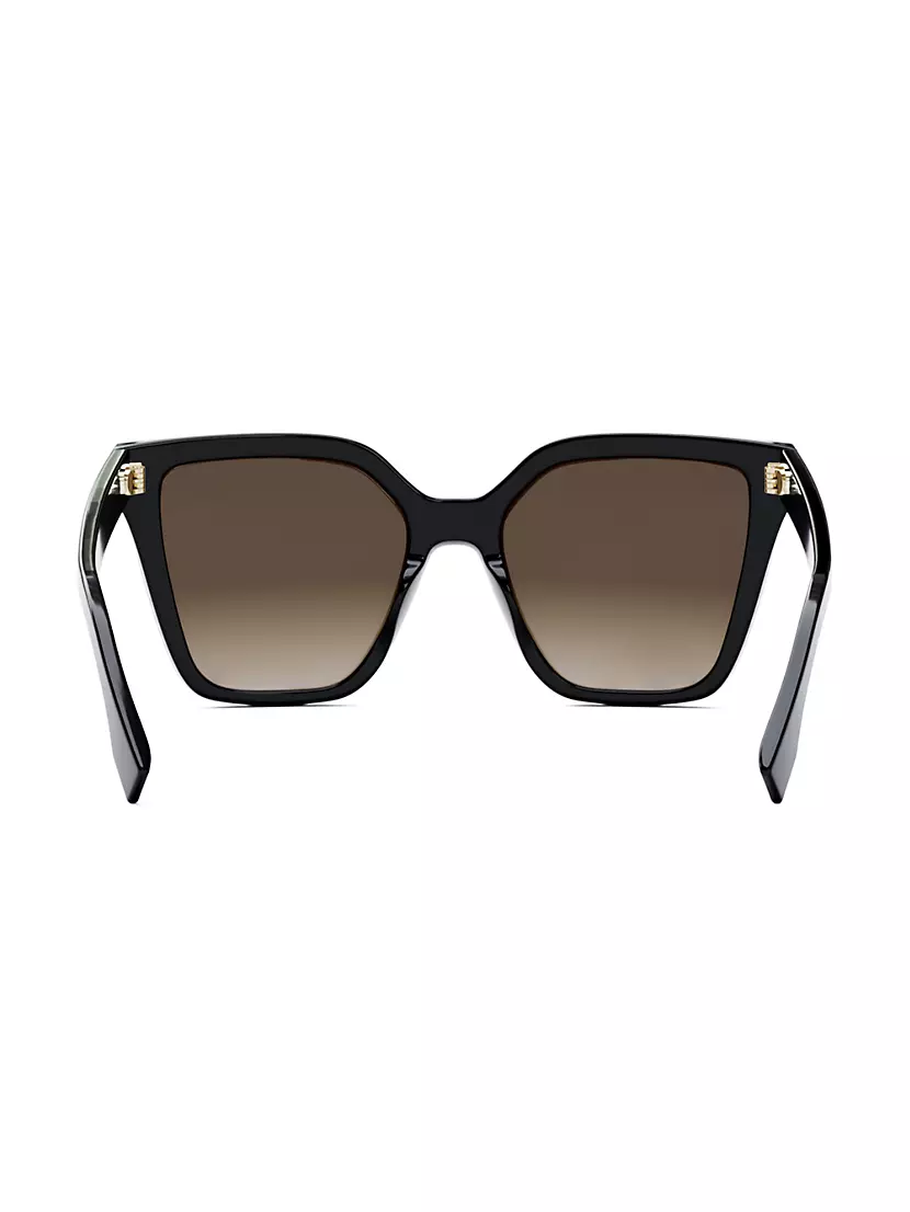 Shop Fendi Lettering 55MM Square Sunglasses