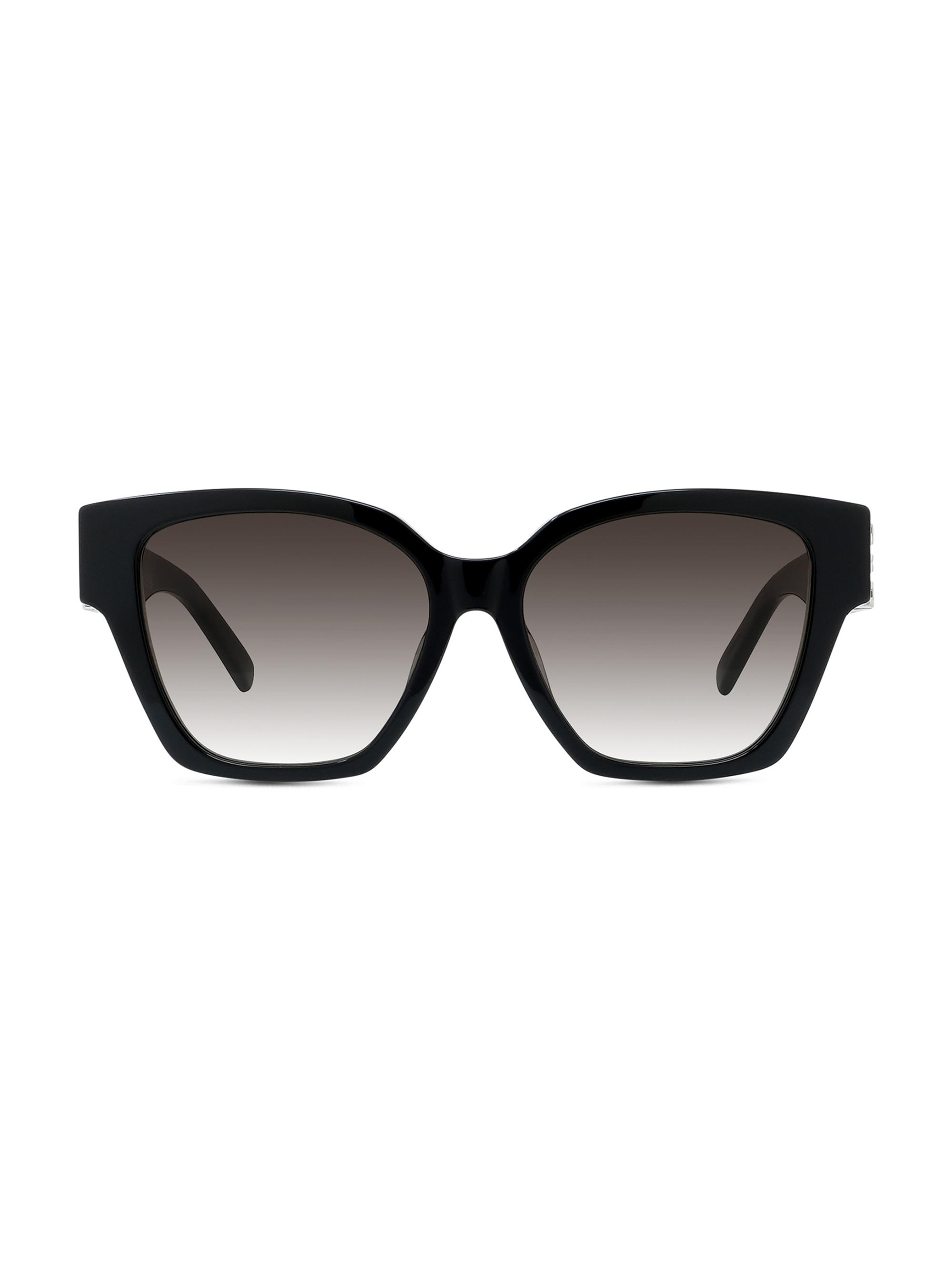 Givenchy Women's 4G 56MM Geometric Sunglasses - Shiny Black