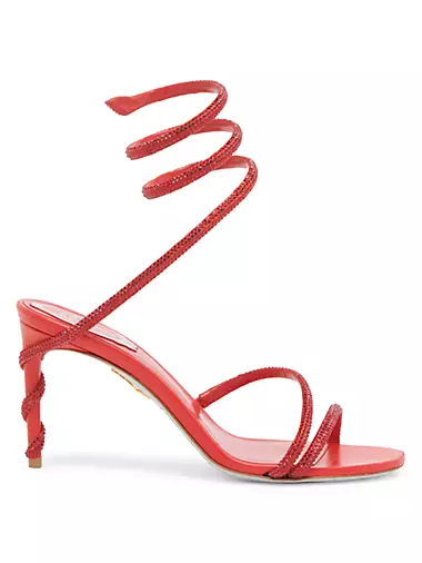 Margot Crystal-Embellished Satin Wrap Sandals