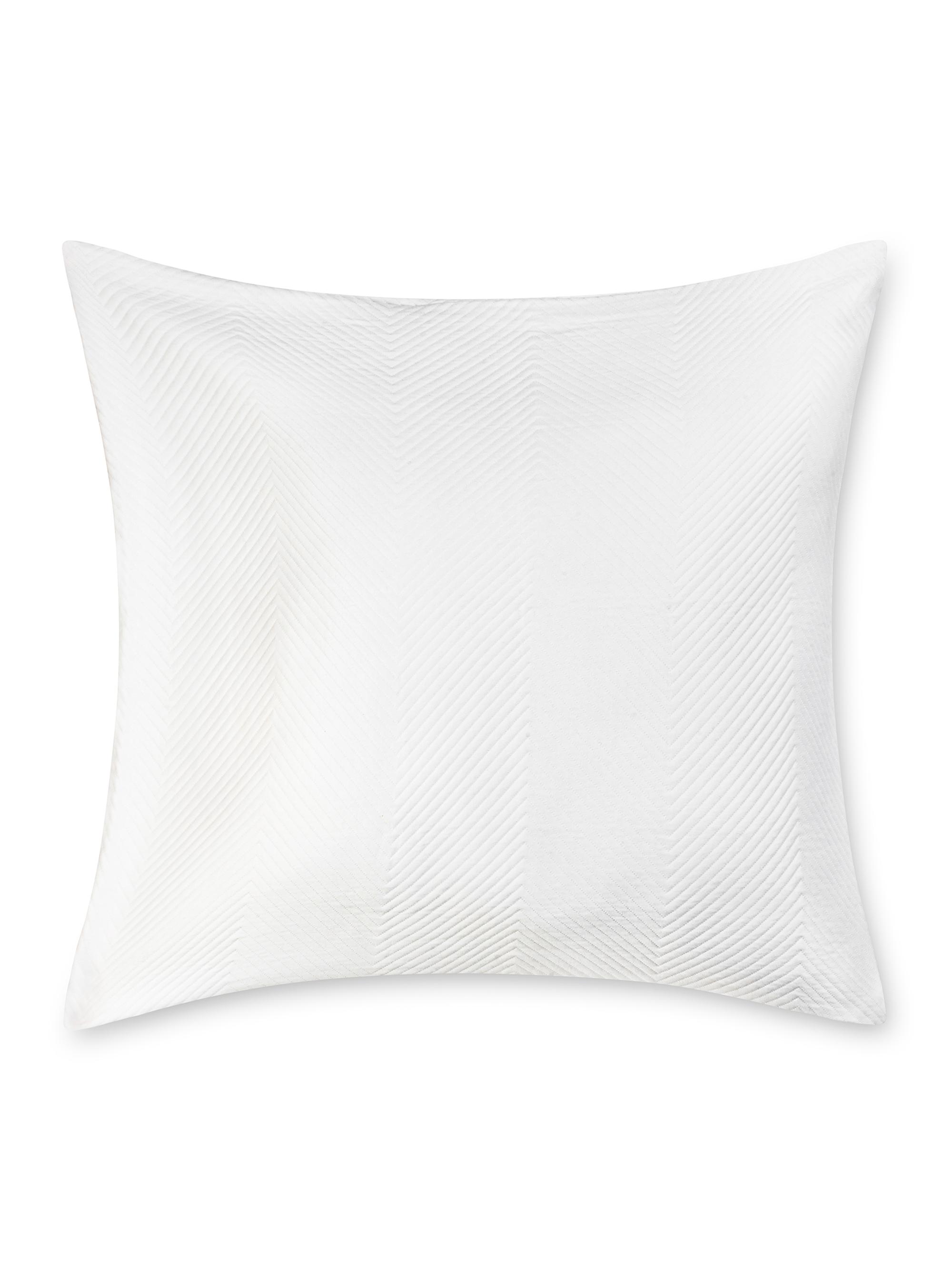 Lands Downunder Lattice Euro Sham Cover - White European