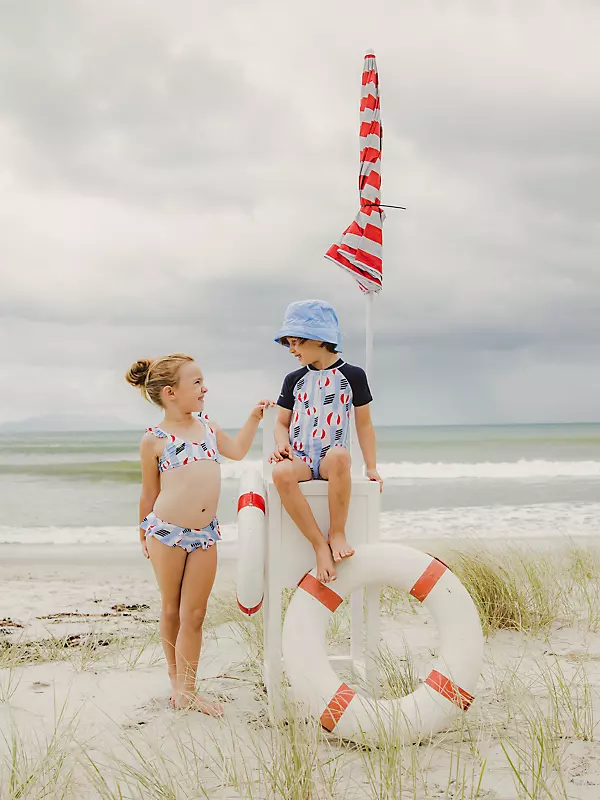 Shop Snapper Rock Little Girl's & Girl's 2-Piece Beach Bounce Ruffle Trim  Bikini