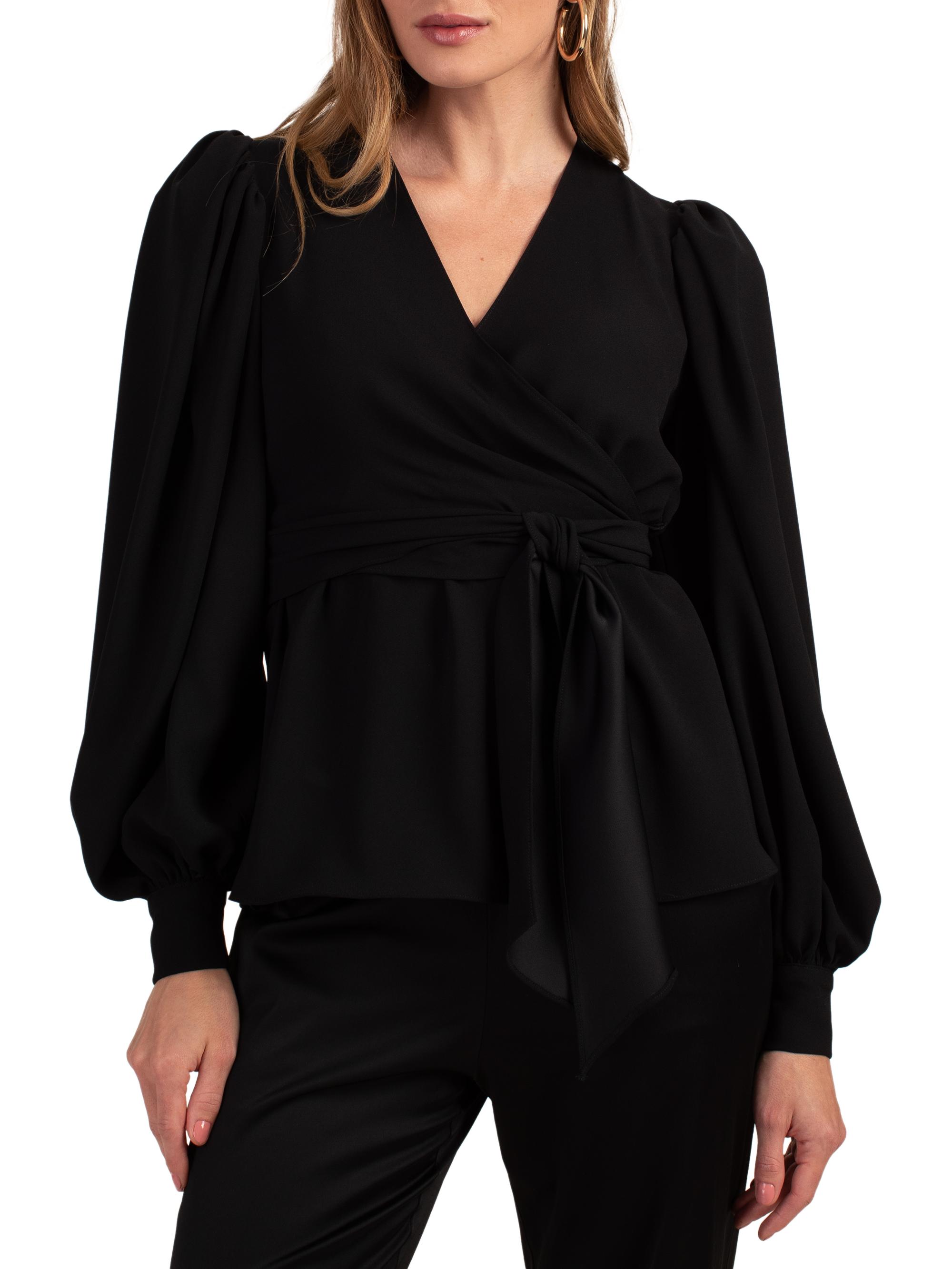 Trina Turk Women's Aquatic Wrap Top - Black