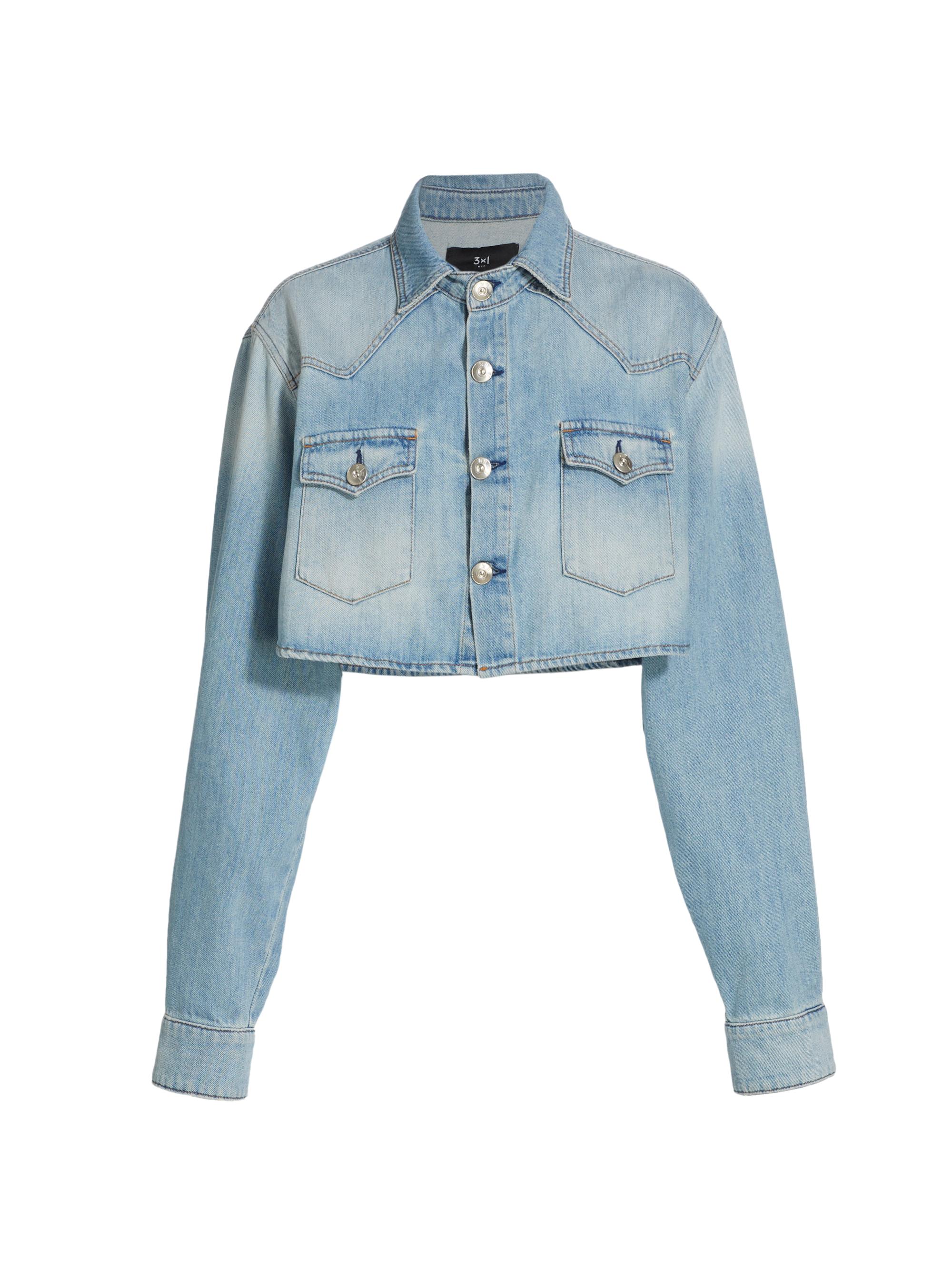 3x1 Women's Stefy Denim Cropped Jacket - Reef