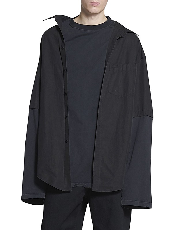 Shop Balenciaga BB Icon Trompe L'oeil Shirt | Saks Fifth Avenue Shop Balenciaga BB Icon Trompe L'oeil Shirt | Saks Fifth Avenue