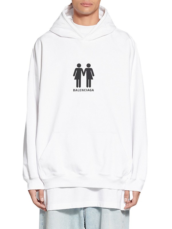 Shop Balenciaga Pride 22 Hoodie Boxy Fit Hoodie | Saks Fifth Shop Balenciaga Pride 22 Hoodie Boxy Fit Hoodie | Saks Fifth