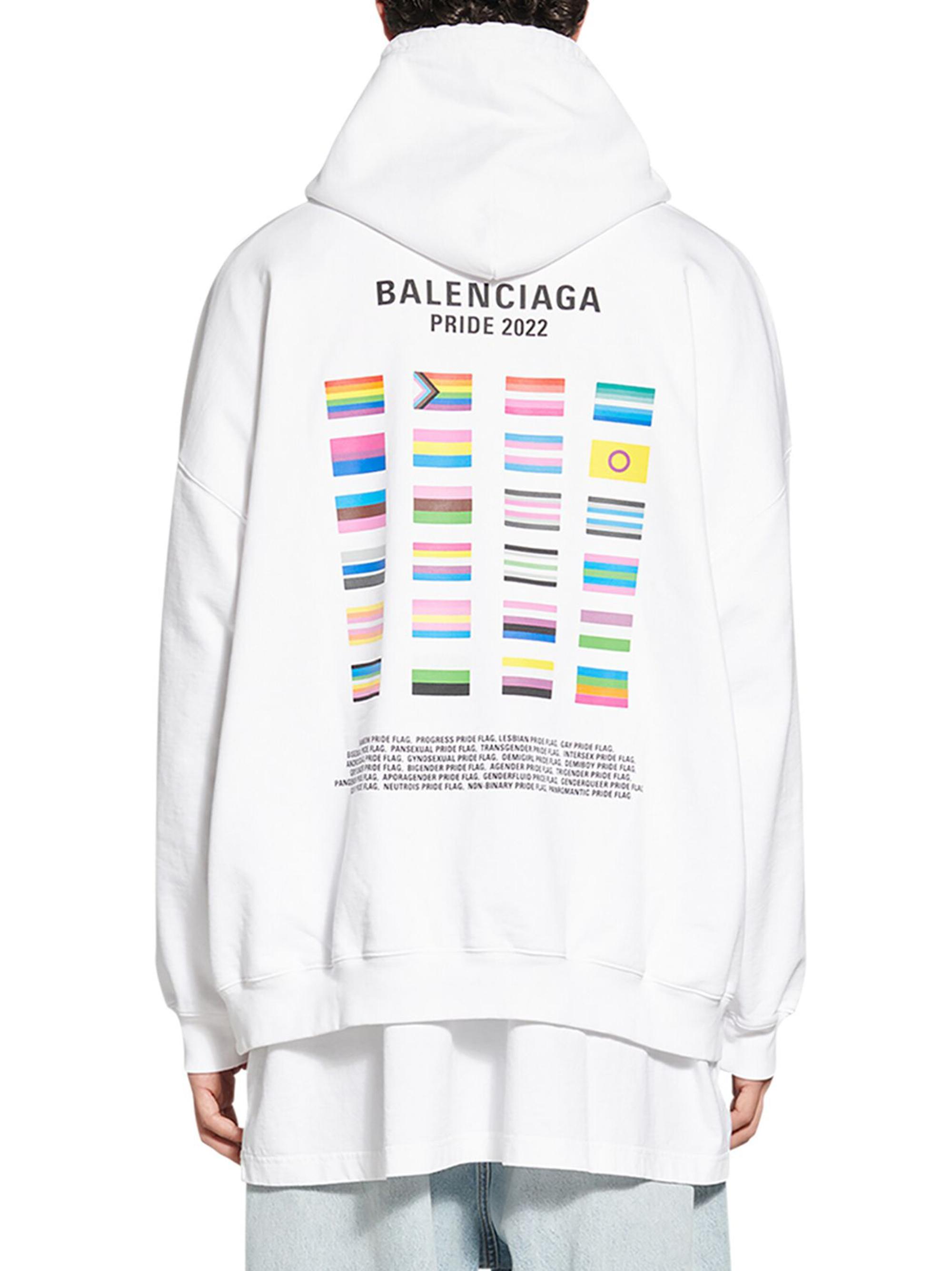 Balenciaga Pride 22 Hoodie Boxy Fit Hoodie | Saks Fifth Avenue