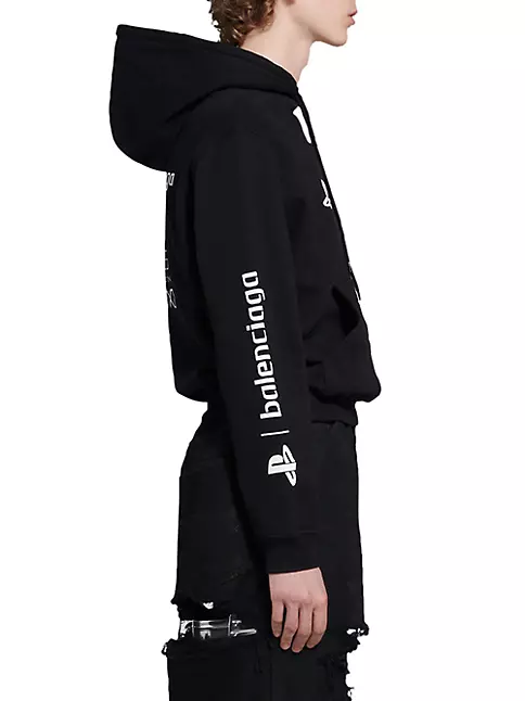 Shop Balenciaga Playstation Fitted Hoodie | Saks Fifth Avenue
