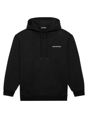 Balenciaga Medium Fit Hoodie in Black