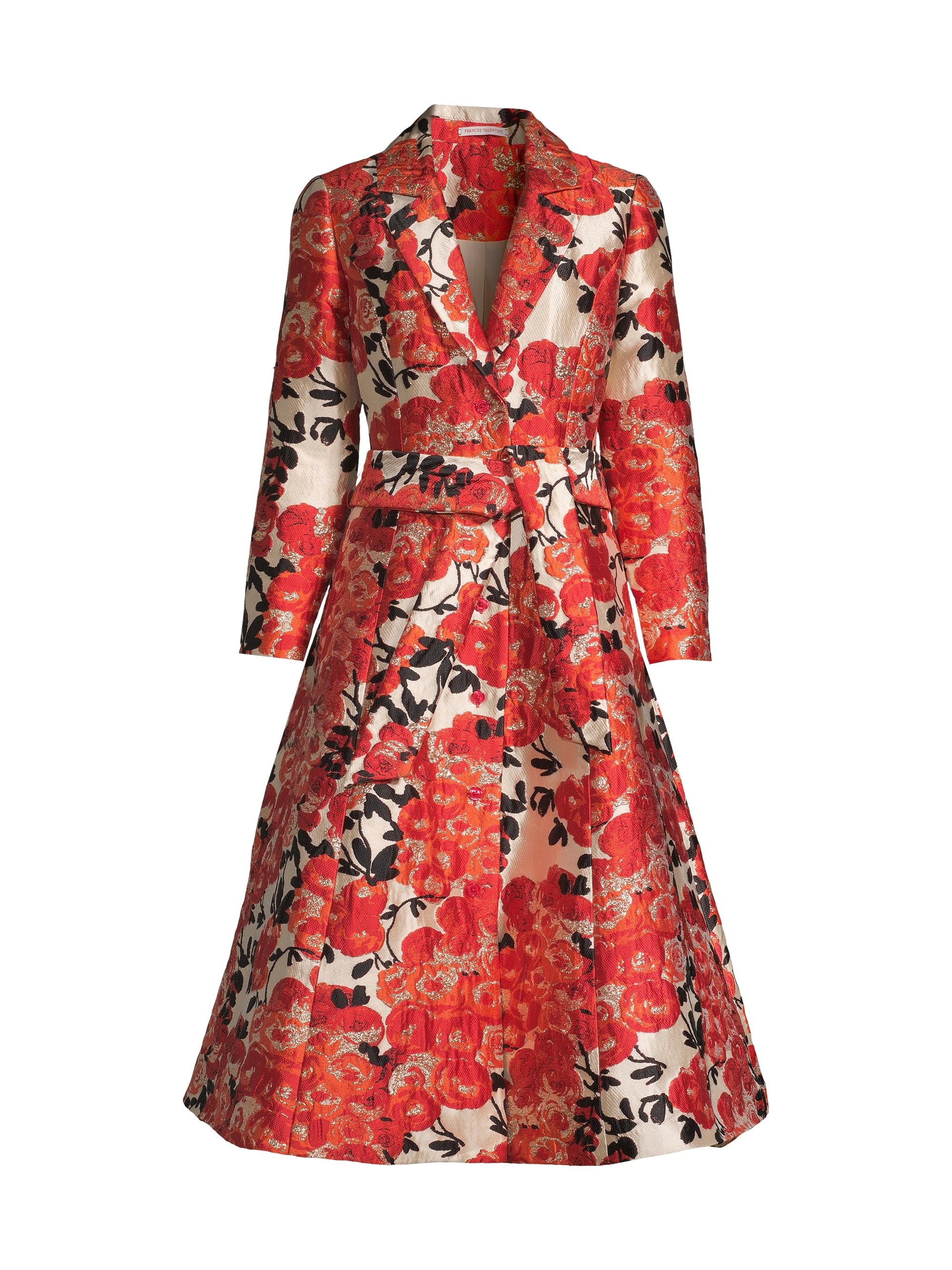 Frances Valentine Lucille Rose Jacquard Wrap Dress | Saks Fifth Avenue